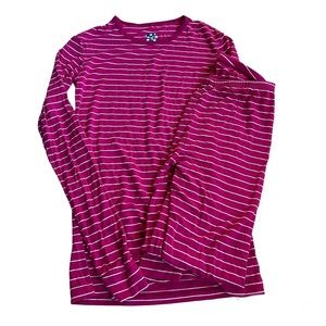 Kickee Pants Pink Striped Kids Pajama Set